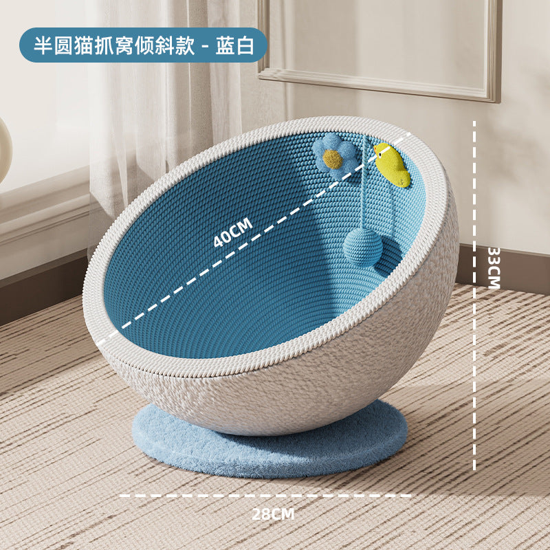 猫 爪とぎ ベッド 肉球型 丸型ボウル 耐摩耗性 削りカスが出ない ソファ保護 可愛いデザイン