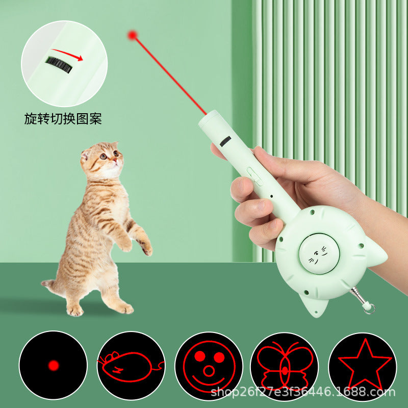 猫 おもちゃ 5in1 多機能レーザーポインター ペット用コーム UVブラックライト 猫じゃらし 羽付き 運動不足・ストレス解消